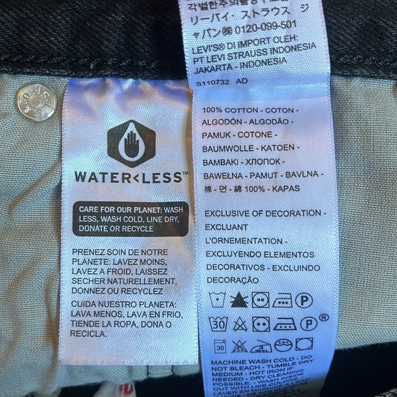 Levis | 501 Original Fit High Rise Wash Black Denim Shorts Size 32/14 Plus Size - Picture 9 of 11